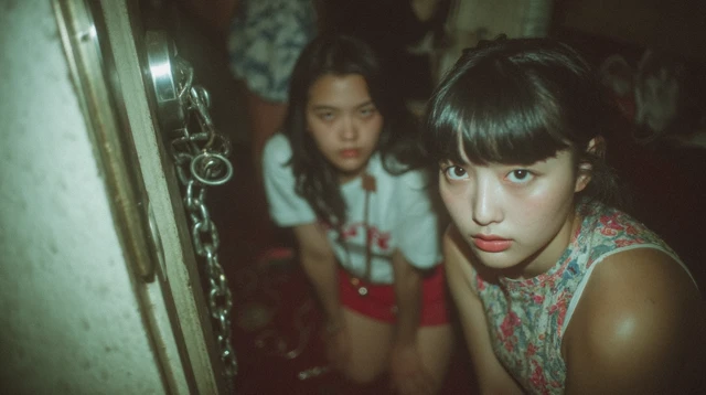 Hotel Door Struggle Chinese Girls