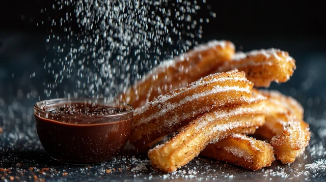 Delicious Mexican Churros with Chocolate Dip