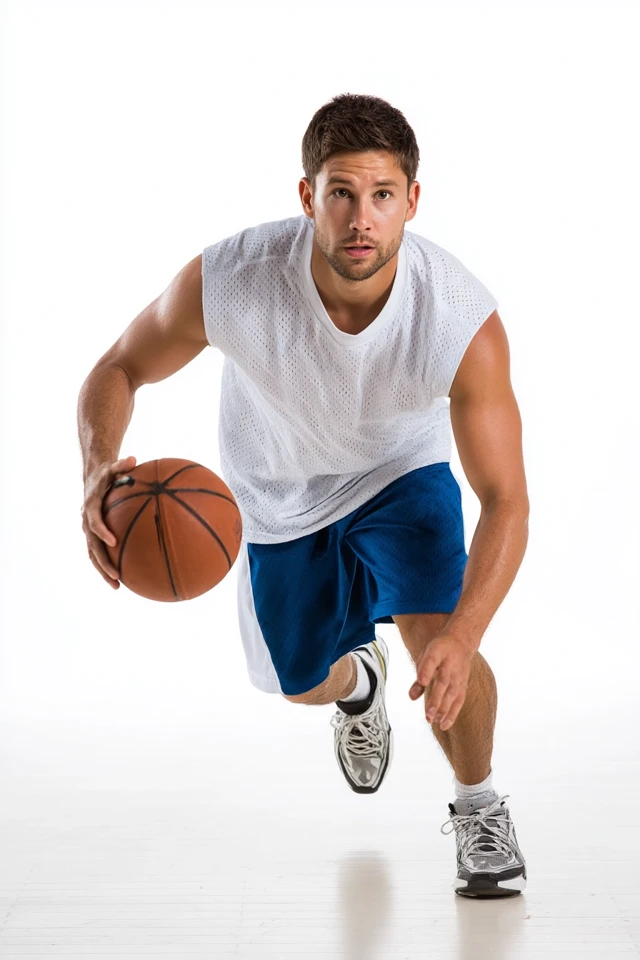 Basketball Player in Action Dynamic Pose