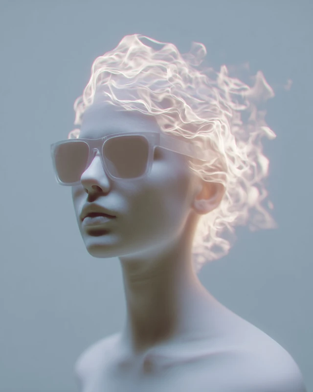 Fiery Phoenix Rising with Sunglasses Dream Effect