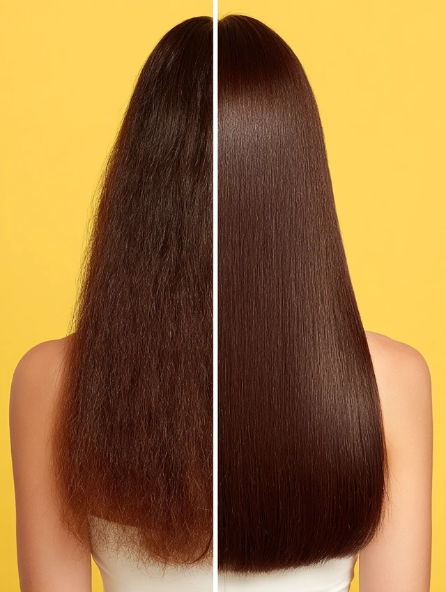 Hair Transformation Before and After: Frizzy to Smooth