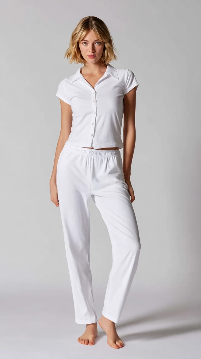 White Tracksuit for Women - Stylish Cotton Outfit