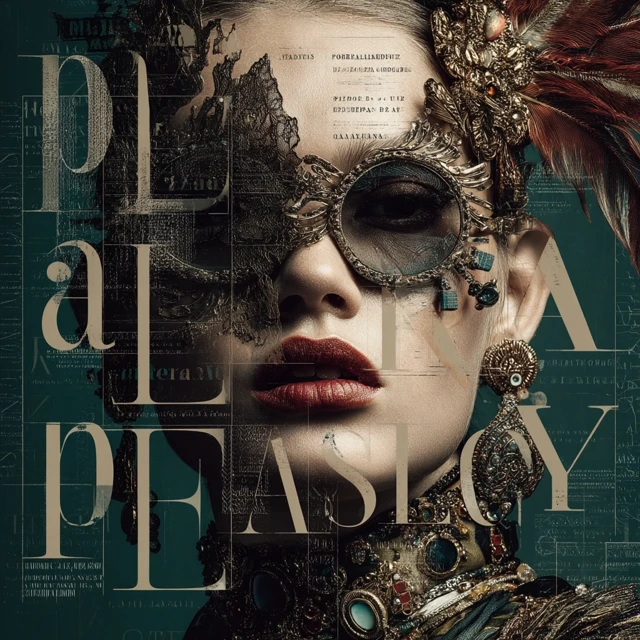 Fashion Editorial with Text Elements and Beautiful Model