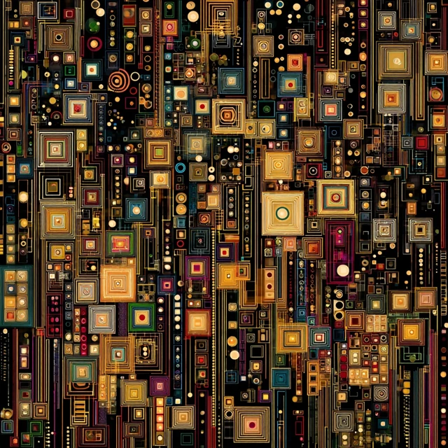 Abstract Klimt Inspired Background Art