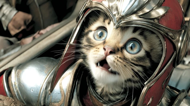Kitten Knight in Shiny Armor A Purrfect Warrior