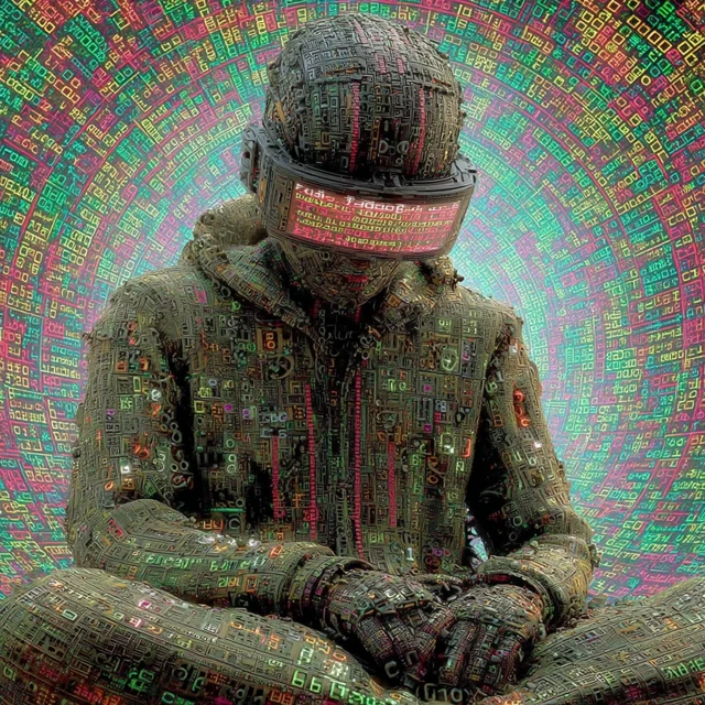 Fractal Shaman Circuit Album Art Digital Painting