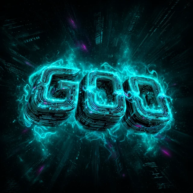 GOJO Cyberpunk Typography Artwork