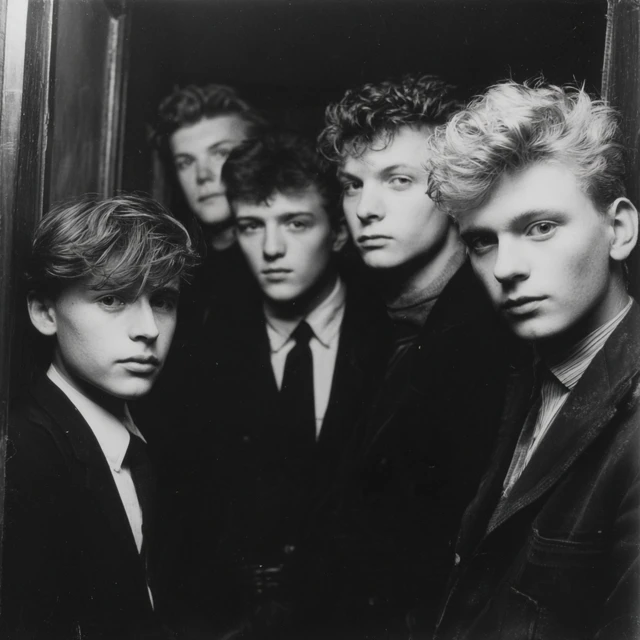 1980s British New Wave Band Vinyl Cover Photo