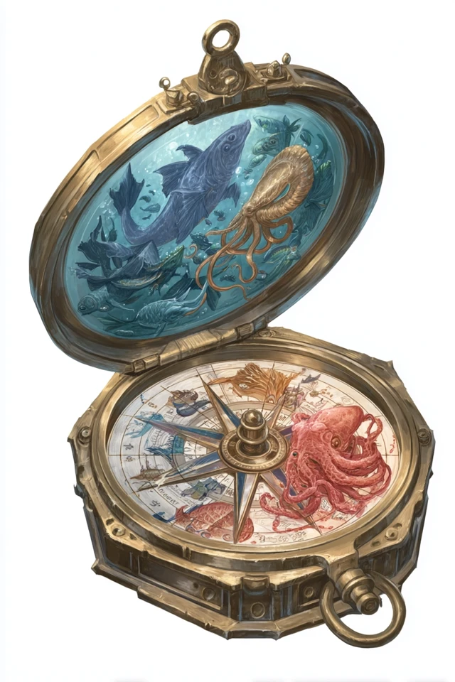 Magical Wayfinders Compass Dungeons and Dragons Art