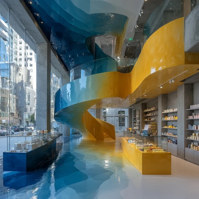 Trendy Blind Box Store with Stunning Gradient Design