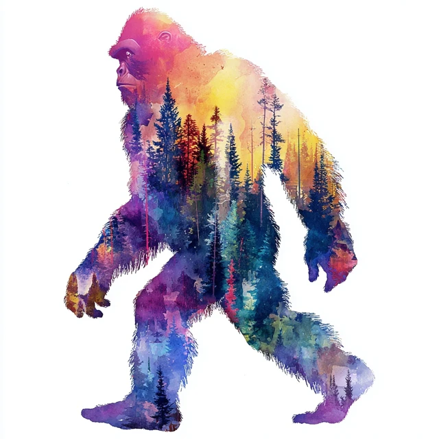 Sasquatch Watercolor Art