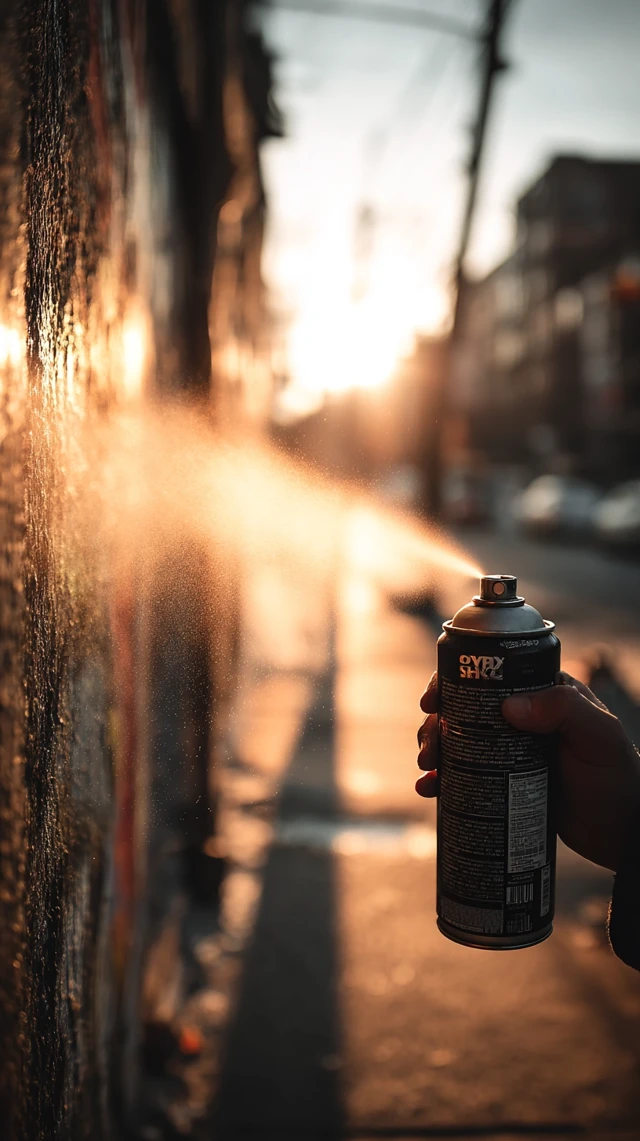Spray Paint Art in Morning Light