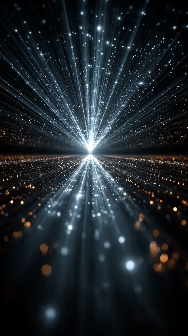 Blue Futuristic Light Speed Background