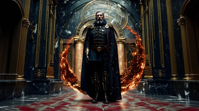 SciFi Aristocrat Emerging From Portal 8k