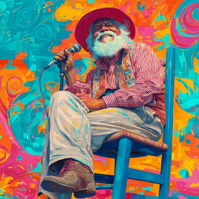 Brazilian Singer Biliu de Campina Psychedelic Folk Art