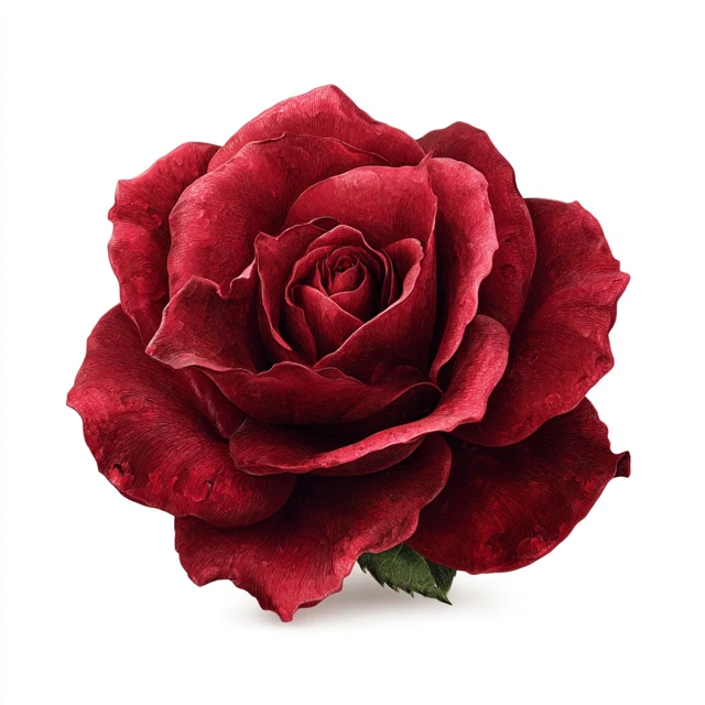 Elegant Deep Red Rose Bloom - High-Resolution Photography