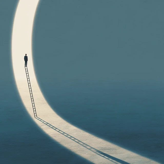 Fear of Success Metaphor Artwork Illustration
