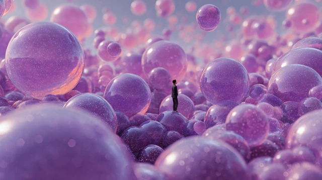Surreal Marketing Agent in 3D Bubble Universe