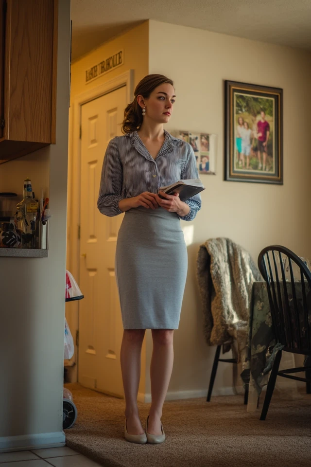 Conservative Woman in Suburban Home