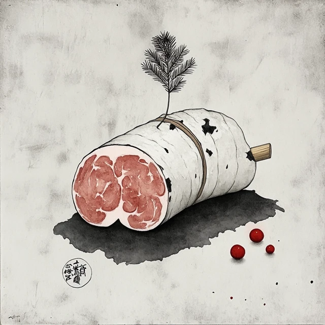 Salami in Keitum A Surreal Illustration