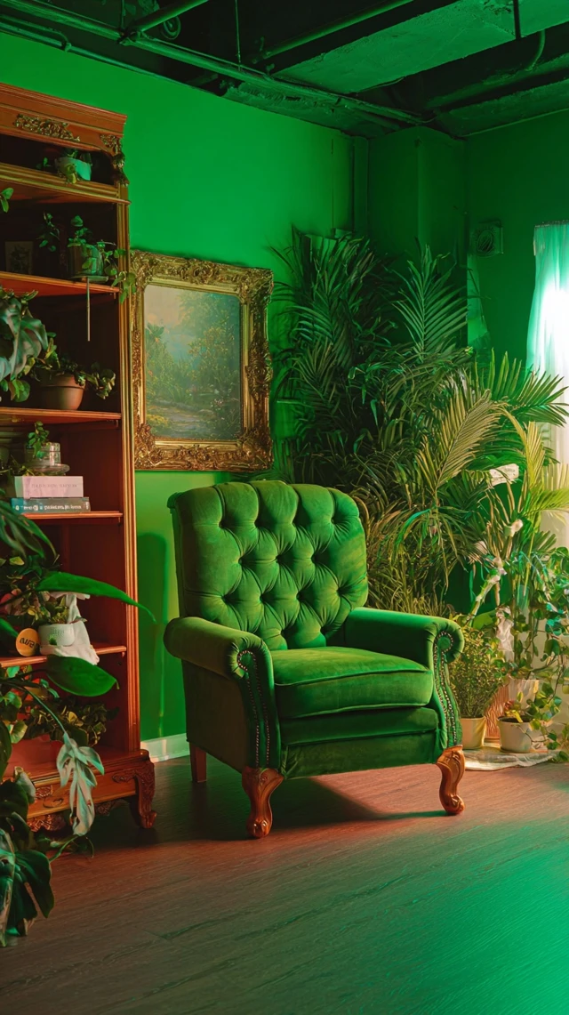 Vibrant Living Room Greenscreen Overlay For TikTok