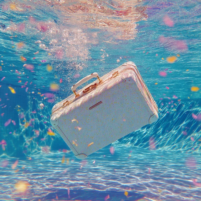 Luggage Suitcase Underwater Swimming Pool Summer Vibes
