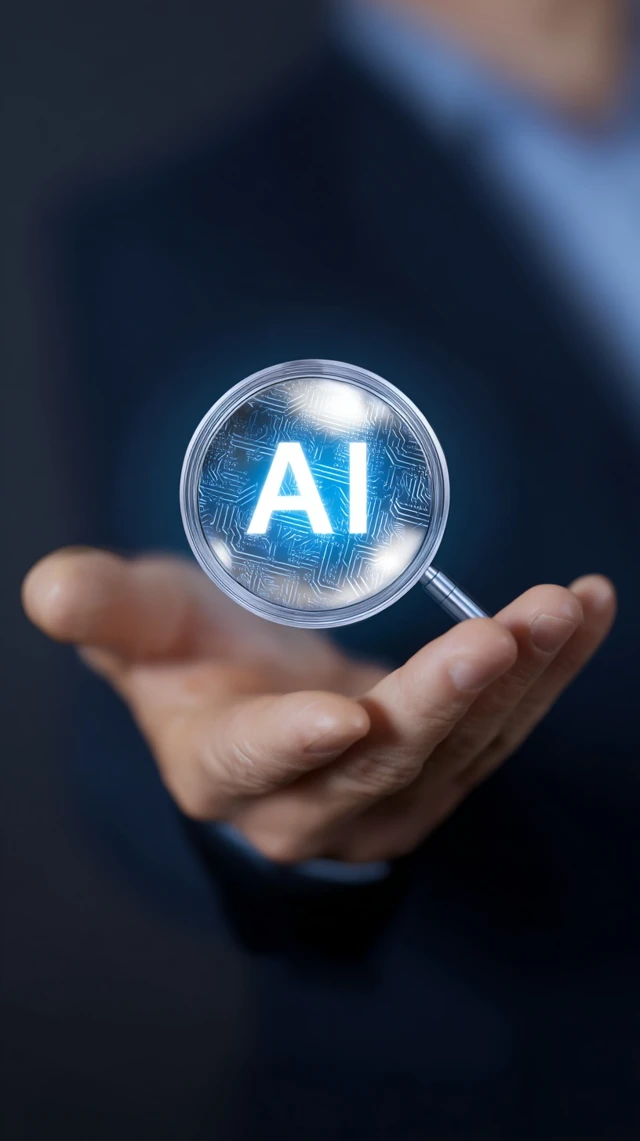 AI Hologram on Hand Business and Technology