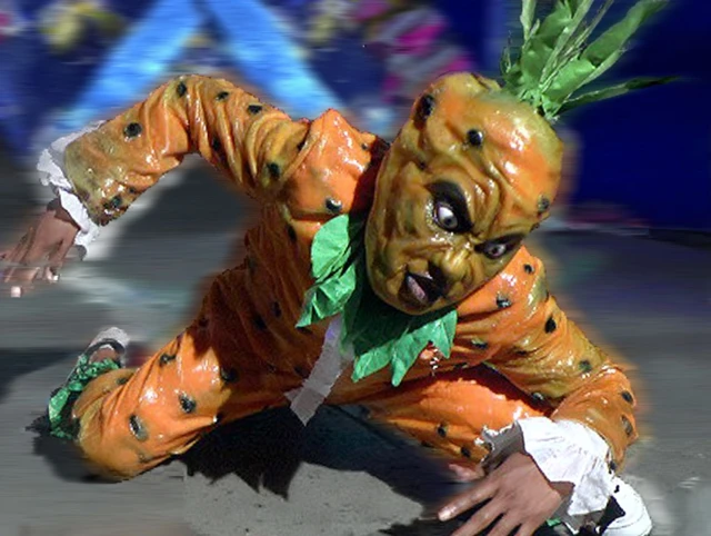 Scary Carrot Mascot Contortionist Costume