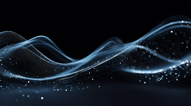 Digital Energy Waves High Tech Visualization