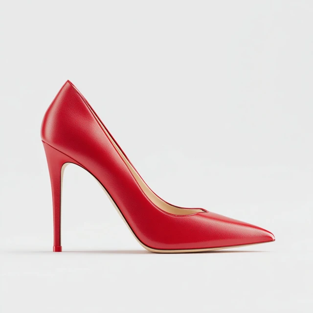 Red Stiletto High Heel Shoe Elegant Fashion