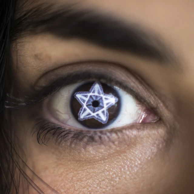 Eye with a Star Symbol Intricate Details