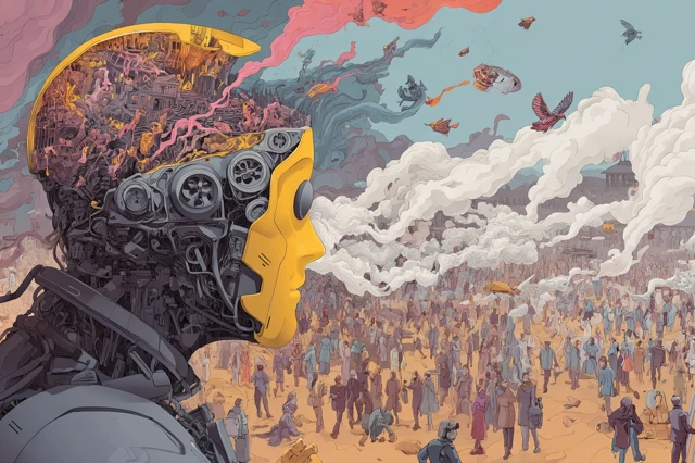 AI Effect on People Illustration