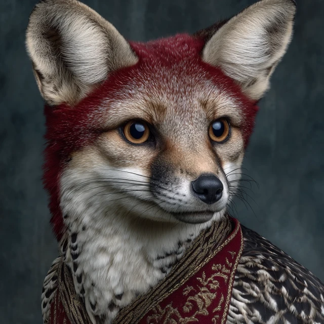 Red Fox Eagle Hybrid Creature Fantasy Art