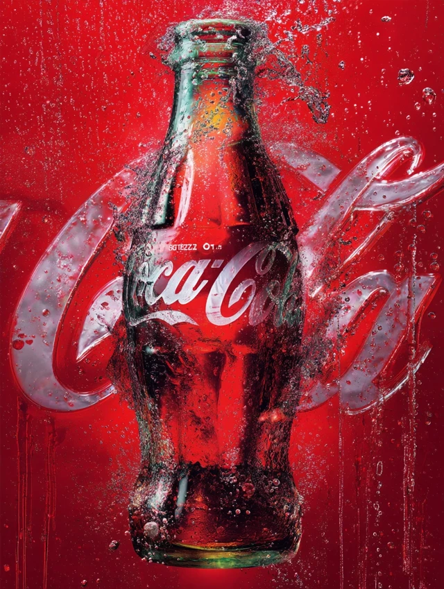 Coca Cola Bottle Poster Art Japanese Style