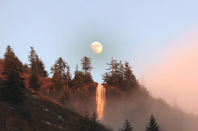 Pacific Northwest Landscape Twilight Scene