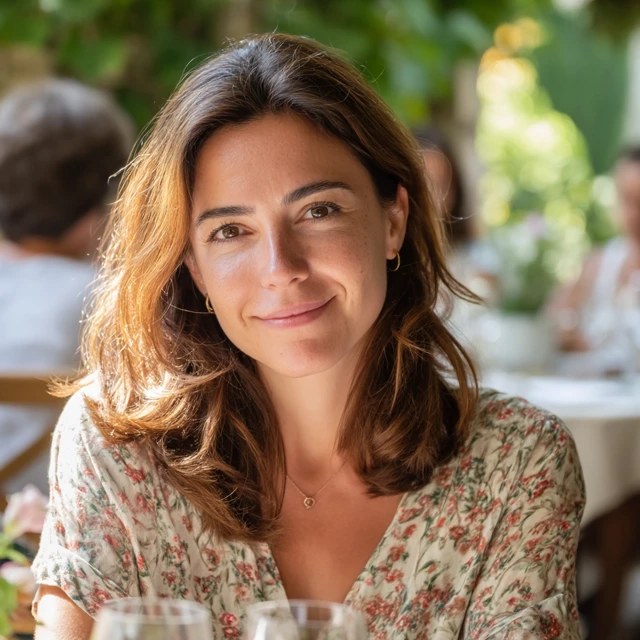 Italian Mother Portrait Garden Restaurant Candid Photography