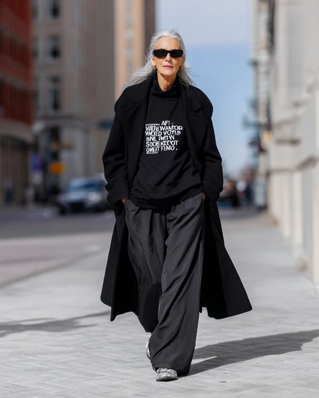 Elderly High Fashion Street Style