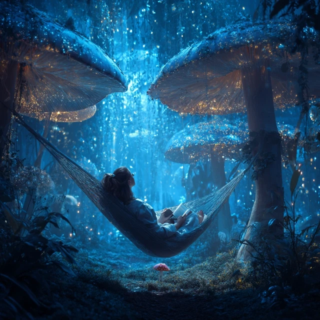 Alice in Wonderland Enchanted Forest Hammock Scene