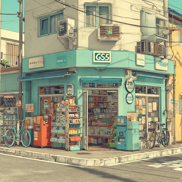 Korean Convenience Store GS25 Urban Scene