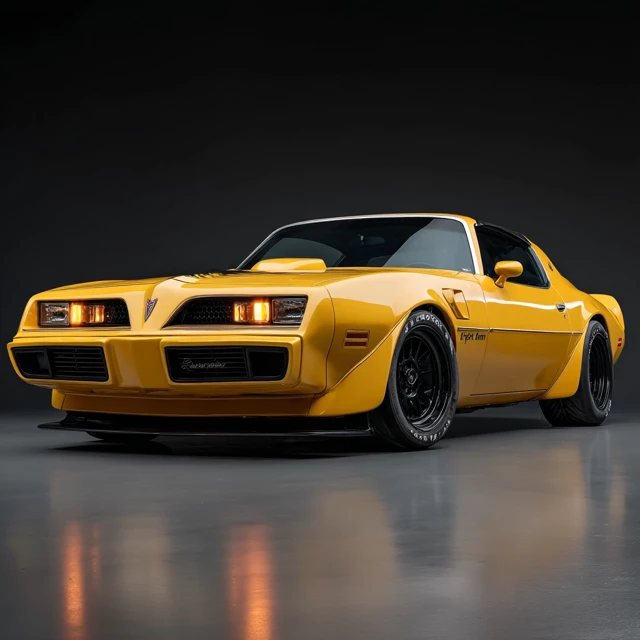 Pontiac Trans Am Restomod Retrofuturistic Studio Photography
