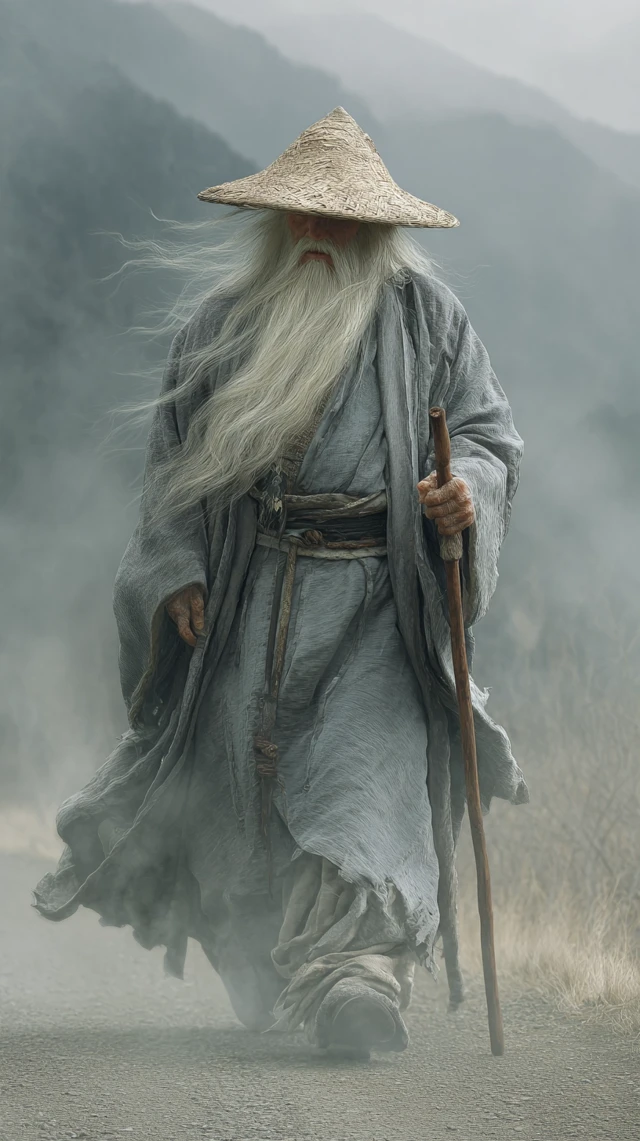 Gandalf Ronin Wizard in Mist Photo Realistic