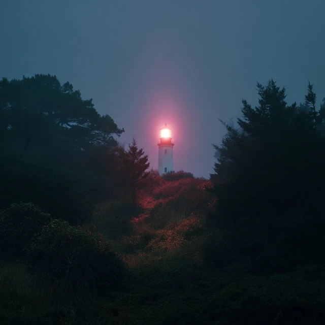 Lighthouse on the Coast Beautiful Landscape Artwork