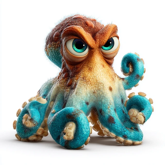 Cute Colossal Octopus Pixar Animation