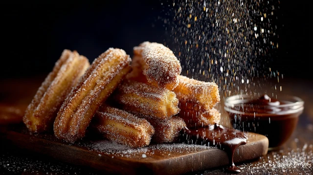 Delicious Mexican Churros with Chocolate Dip