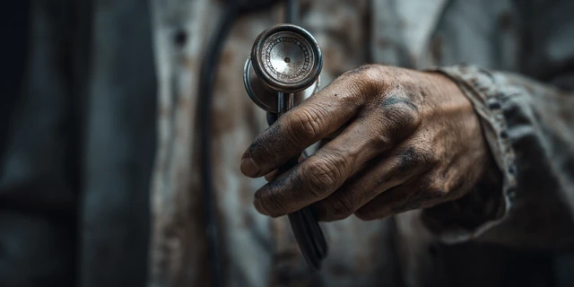 Medical Stethoscope Close Up Hospital Scene Movie Still