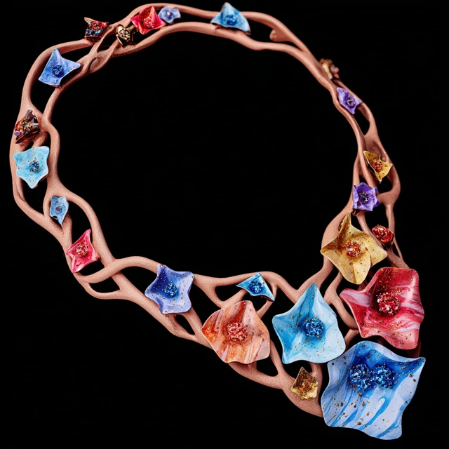 High Fashion Jewelry Floral Design Rainbow Gemstones 2024