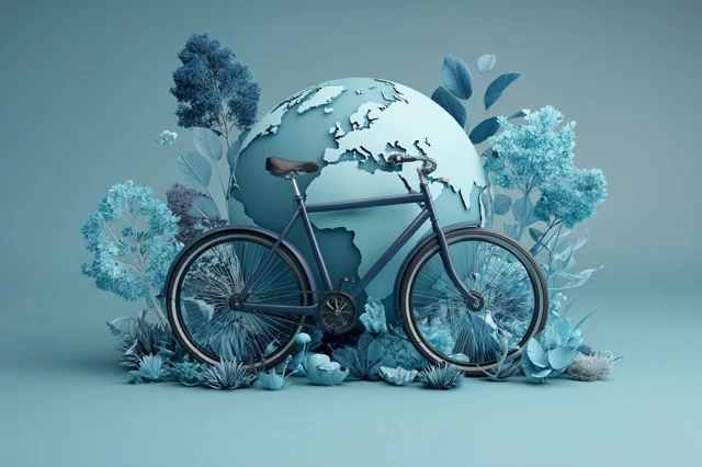 World Bicycle Day Poster 3D Illustration