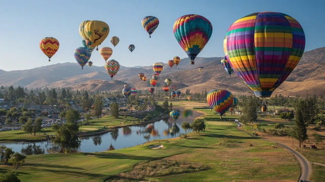 Hot Air Balloon Festival Scenic Landscape