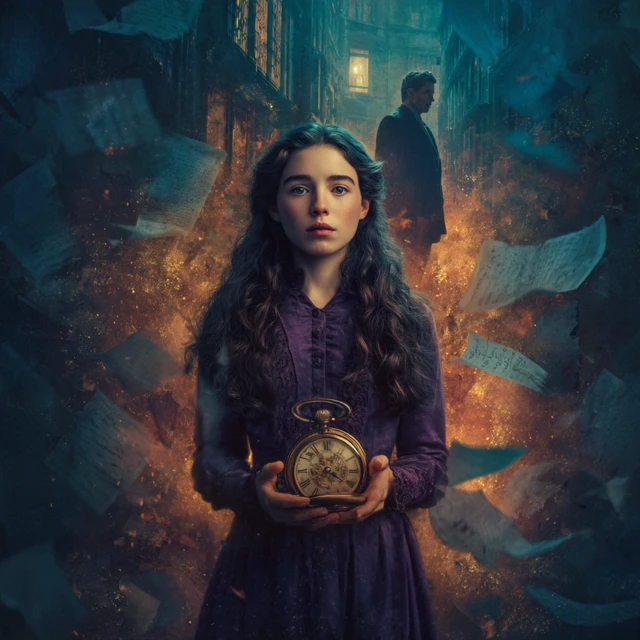 Dreamlike Portrait of a Woman with Pocket Watch