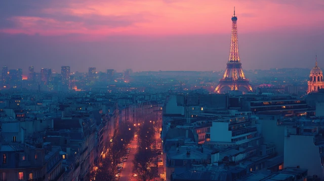Eiffel Tower Paris at Dusk Romantic and Nostalgic